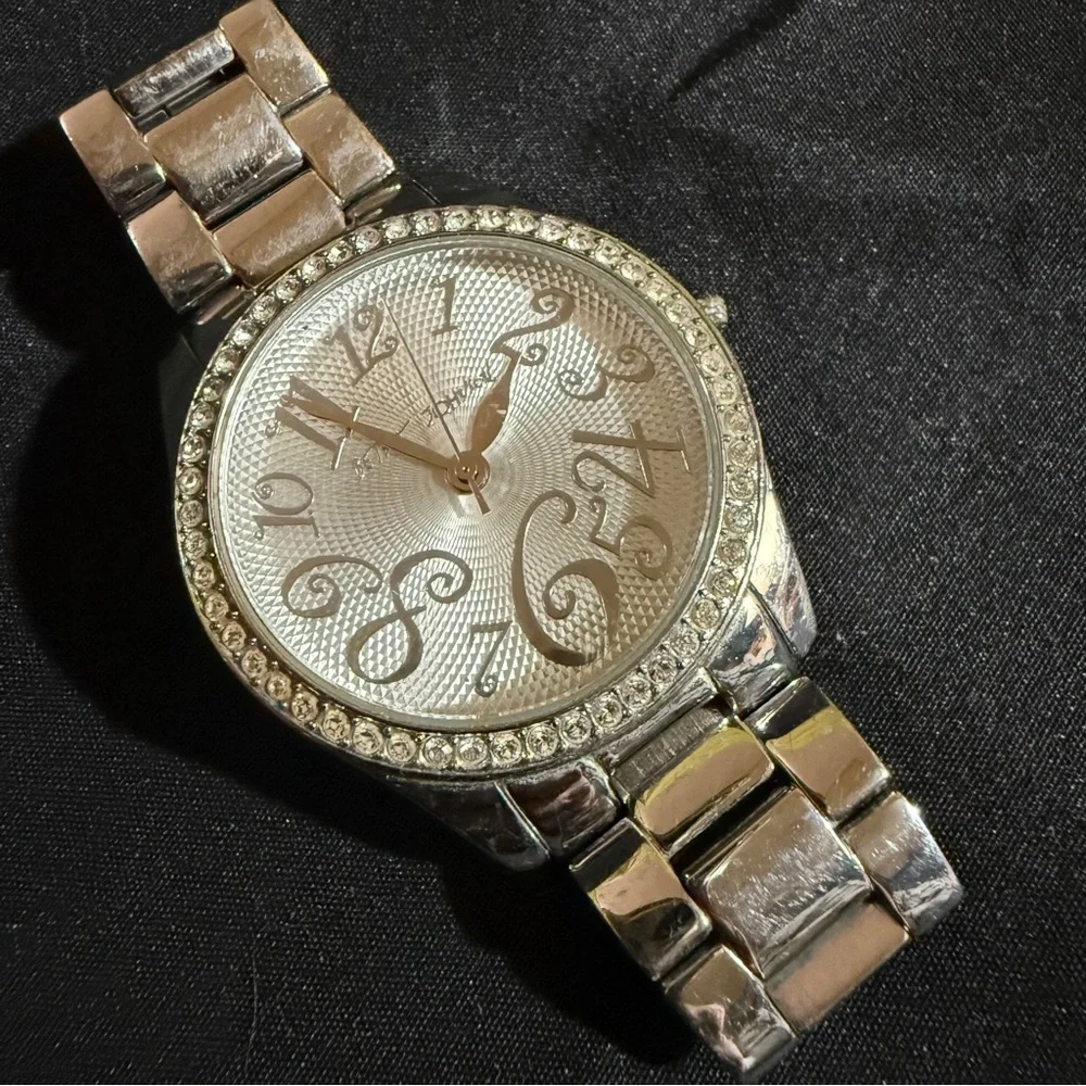Betsey Johnson silver toned